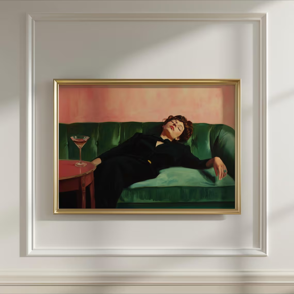Photography Art - Femme sur canapé avec Martini |