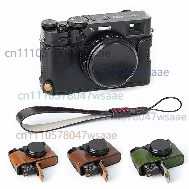 Camera Strap Leather - 1 demi-étui en cuir pour FUJI
