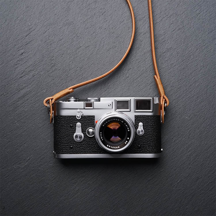 Camera Strap Leather - Sangle d'appareil photo en cuir véritable