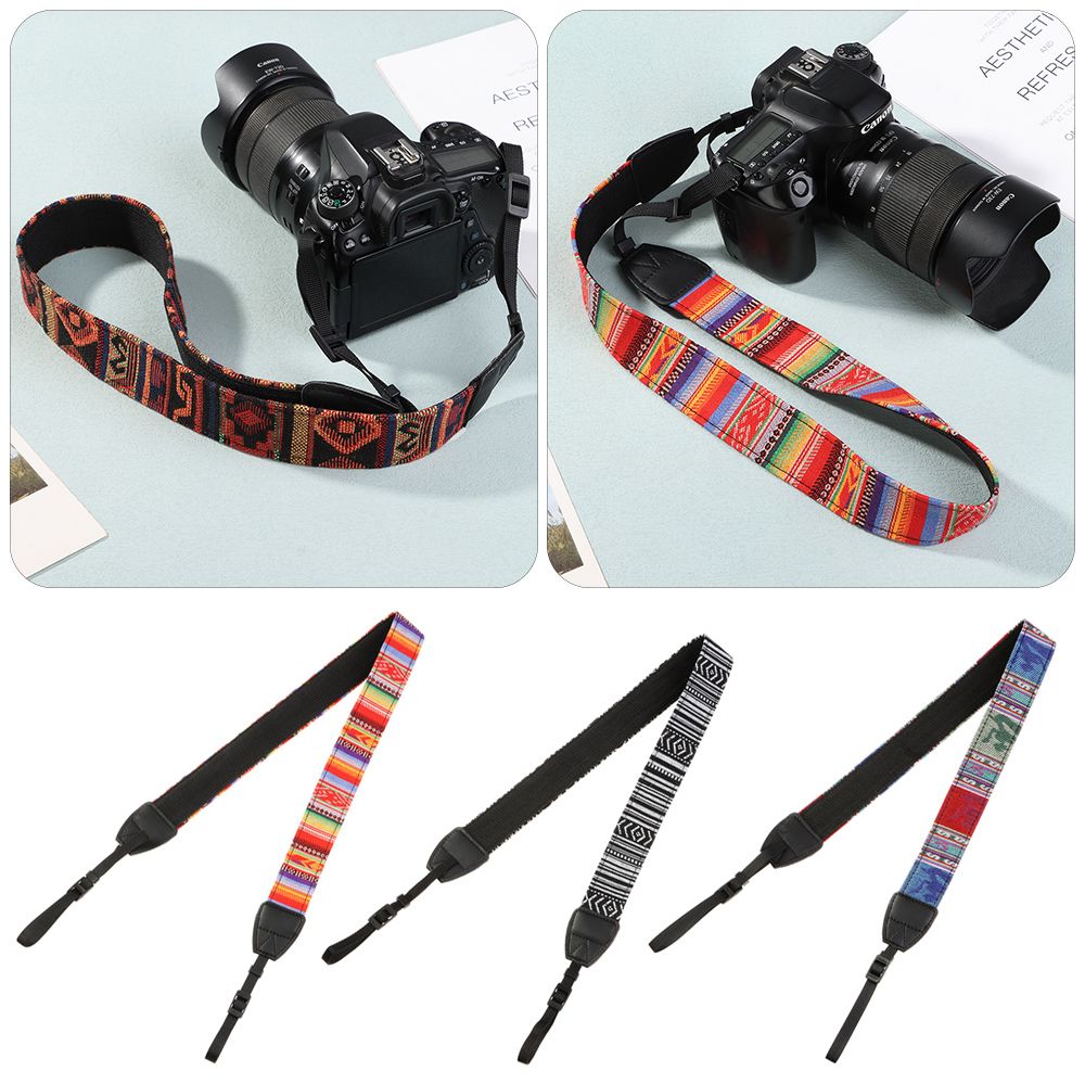 Camera Strap Leather - Sangle d'épaule réglable en cuir PU
