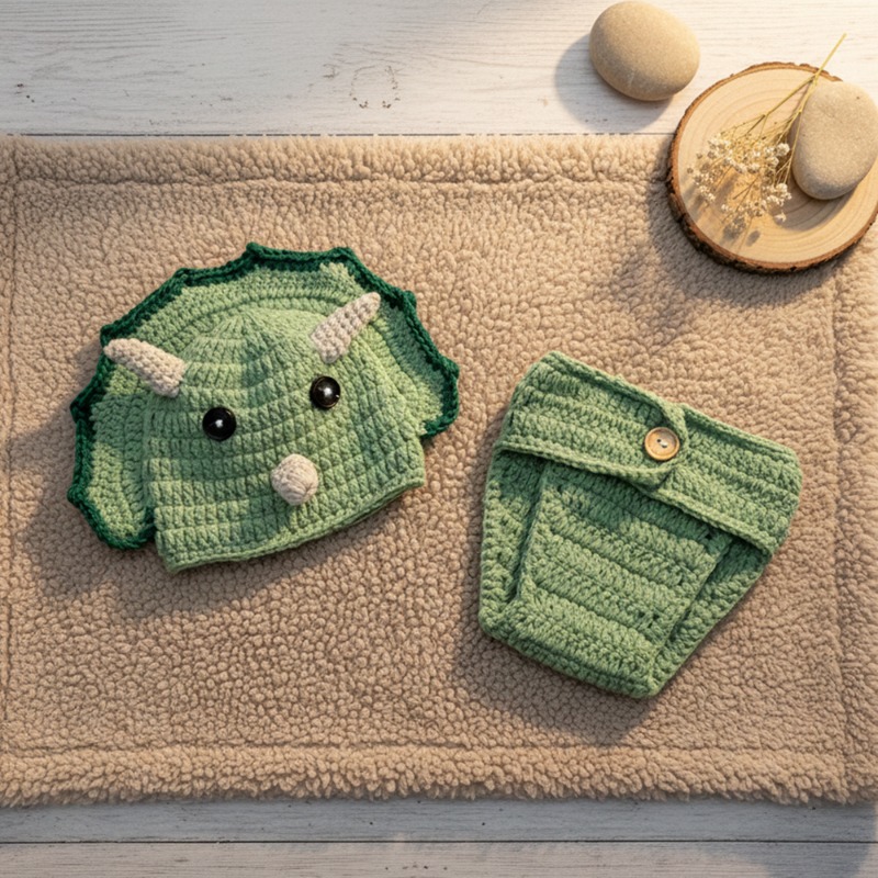 2 pièces Crochet dinosaure nou - Photography Outfit avis et prix