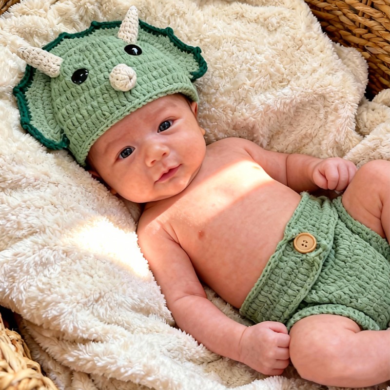 2 pièces Crochet dinosaure nou - Photography Outfit avis et prix