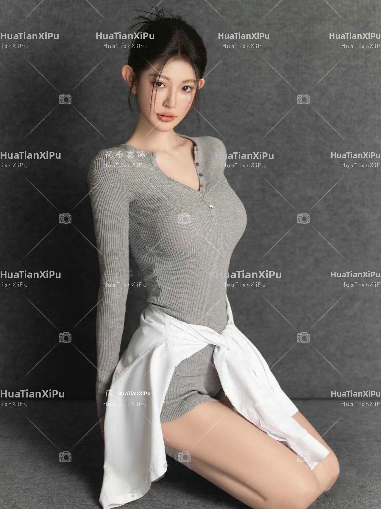 Pull gris tout-en-un style cor - Photography Studio avis et prix