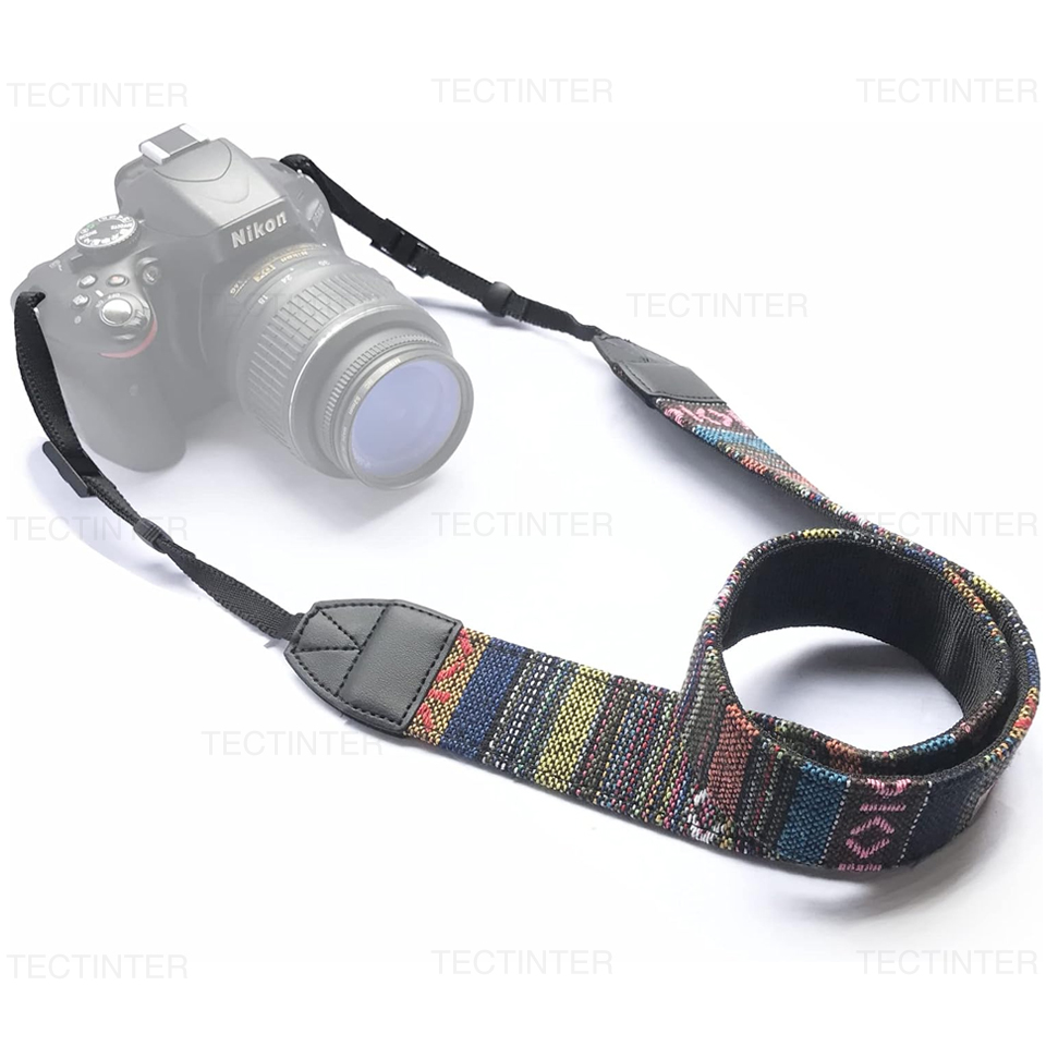 Sangle de caméra réglable en c - Camera Strap Leather avis et prix