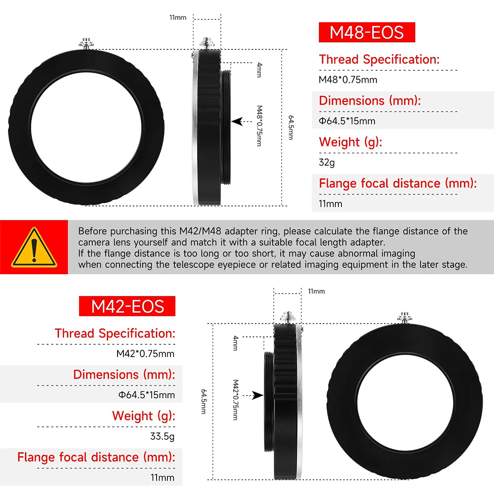 EYSDON M42/ M48 – adaptateur d - Lens Adapter Ring avis et prix